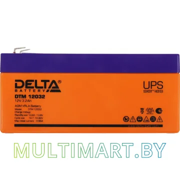 Аккумулятор для ИБП Delta DTM 12032 (12В/3.2 А·ч) картинка 4